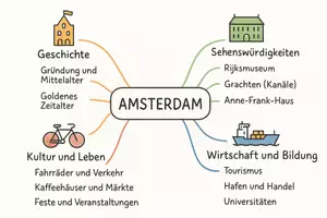 Vorschau - Arbeitsblätter - Arbeitsblatt zum Thema "Amsterdam" + Onlineübung & MP3 + Mindmap + Infografik - Seite 2