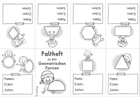 Vorschau - Arbeitsblätter - Geometrie: Ebene Formen (2D) - Faltheft - Seite 2