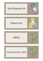 Vorschau - Präsentationen/Tafelbilder - Tagestransparenz / Tagesplan / Stundenplan Grundschule - Seite 1