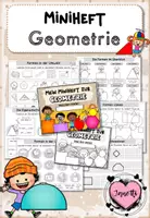 Vorschau - Arbeitsblätter - Geometrie: Ebene Formen, Symmetrie, Muster, Lagebeziehungen | Grundschule Klasse 1-2 | Miniheft - Deckblatt