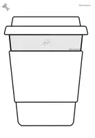 Vorschau - Mal- und Bastelvorlagen - Vatertag Muttertag Bastelvorlage - Klapp-Karte Coffee to go Becher - Seite 2