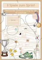 Vorschau - Stationenlernen - 11 Spiele zum Sprint - Wachsende Spielesammlung für die Grundschule - Deckblatt
