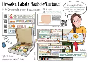 Vorschau - Anderer Materialtyp - Maxibriefkartons - 60 Labels für A4 Kartons (Freebie) / Doodleteacher Pakete - Seite 2