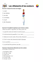 Vorschau - Arbeitsblätter - Kleidung & Farben auf Französisch - Wortschatz & Übungen - Deckblatt