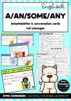 Vorschau - Arbeitsblätter - Arbeitsblätter Some & Any / A & An - Deckblatt