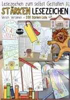 Vorschau - Arbeitsblätter - Meine Stärken – Lesezeichen zum Selbstgestalten - Deckblatt