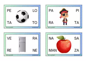 Vista previa - Tarjetas / Manipulativos - Sílaba intrusa - página 2