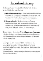 Vorschau - Arbeitsblätter - Escape-Room - Feuer und Feuerwehr - Seite 1