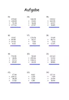 Vorschau - Arbeitsblätter - Schriftliche Addition Kommazahlen (Rationale Zahlen) - Seite 3