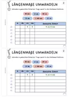 Vorschau - Arbeitsblätter - Längenmaße umwandeln - Arbeitsheft mit Lösungen - Seite 3