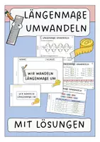 Vorschau - Arbeitsblätter - Längenmaße umwandeln - Arbeitsheft mit Lösungen - Deckblatt