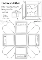 Vorschau - Mal- und Bastelvorlagen - Geschenkbox zum Ausfüllen - Muttertag, Vatertag & Held*innen / Lieblingsmenschen Geschenk - Seite 2