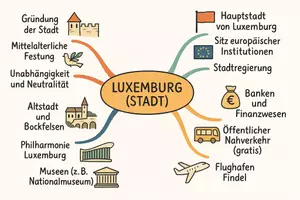 Vorschau - Arbeitsblätter - Lernposter + Arbeitsblätter zum Thema "Luxemburg (Stadt)" + Lösung & MP3 + Mindmap + Infografik - Seite 3