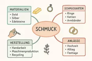 Vorschau - Arbeitsblätter - Arbeitsblätter zum Thema "Schmuck" + Lösung & MP3 + Mindmap + Infografik - Seite 2
