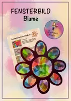 Vorschau - Mal- und Bastelvorlagen - Fensterbild Blume-Sonnenfänger - Deckblatt