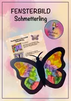 Vorschau - Mal- und Bastelvorlagen - Fensterbild Schmetterling-Sonnenfänger - Deckblatt