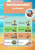 Vorschau - Poster - Tagestransparenz Giraffenklasse EnjoyYourAfternoon - Deckblatt