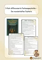 Vorschau - Unterrichtsreihen - Leseförderung - 3-fach differenzierte Fantasiegeschichte in 6 Kapiteln - Deckblatt