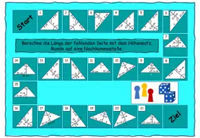 Vorschau - Spiele - Brettspiel zum Höhensatz (Satzgruppe des Pythagoras) - Deckblatt