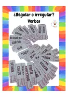 Vista previa - Juegos / Gamificación - Verbo regular o irregular Tarjetas - Portada