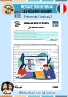Aperçu - Préparation de séance / Séance complète - MESSAGE SUR UN FORUM : LES RÉSEAUX SOCIAUX (Présent) - Page de couverture