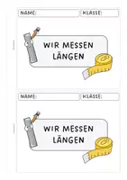 Vorschau - Arbeitsblätter - Arbeitsheft Längen messen - Seite 1