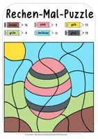 Vorschau - Arbeitsblätter - "Rechnen & Malen" Puzzle - Addition & Subtraktion ZR 20 - Seite 2