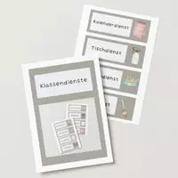 Vorschau - Präsentationen/Tafelbilder - Materialpaket Klassendienste und Tagestransparenz - Deckblatt