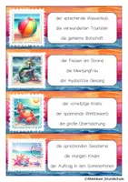 Vorschau - Aufgabenkarten - Reizwortgeschichten Sommer kreatives Schreiben - Seite 2