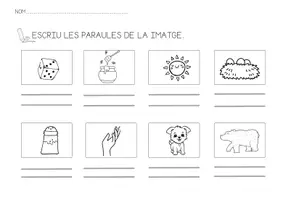 Vista previa - Hojas de trabajo - Dictat mut: escriptura paraules - página 1