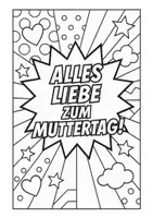 Vorschau - Mal- und Bastelvorlagen - Ausmalbilder - Muttertag - Pop Art - Seite 1