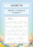 Vorschau - Arbeitsblätter - Zahlenketten - Übung zur Zahlenfolge & Nachbarzahlen - Deckblatt