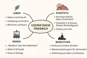 Vorschau - Arbeitsblätter - Lernposter + Arbeitsblatt "Caspar David Friedrich" + Onlineübung & MP3 + Mindmap + Infografik - Seite 3