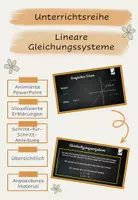 Vorschau - Unterrichtsreihen - Unterrichtsreihe: Lineare Gleichungssysteme - Deckblatt