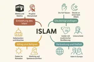 Vorschau - Arbeitsblätter - Lernposter + Arbeitsblätter zum Thema "Islam" + Lösung & Fragen & MP3 + Mindmap + Infografik - Seite 3