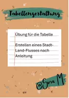 Vorschau - Arbeitsblätter - Tabellengestaltung - Stadt-Land-Fluss/Schiffchen versenken - Deckblatt