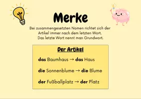 Vorschau - Merkblätter - Merkplakate - zusammengesetzte Nomen - Seite 1