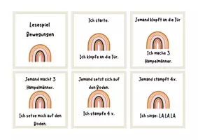 Vorschau - Spiele - Lesespiel Bewegungen im Schulzimmer - Seite 2