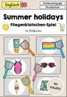 Vorschau - Spiele - Summer holidays (Summer, Sommerferien) Fliegenklatschenspiel - Englisch - Deckblatt
