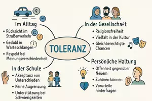 Vorschau - Arbeitsblätter - Lernposter + AB mit Fragen zum Thema "Toleranz" + Lösungsblatt + Mindmap + Infografik - Seite 3