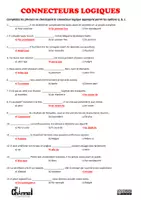 Aperçu - Feuilles d'exercices - CONNECTEURS LOGIQUES – Fiche pédagogique (30 phrases) - Page 3