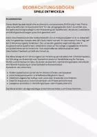 Vorschau - Unterrichtsreihen - Spiele Entwickeln - UV mit AB und Material für Passive - Seite 1