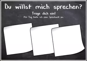 Vorschau - Mal- und Bastelvorlagen - Du willst mich sprechen? Sprechzeitentafel - Seite 1