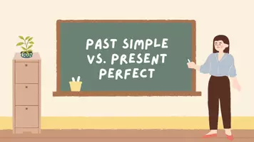 Vorschau - Präsentationen/Tafelbilder - Past simple vs Present Perfect - Deckblatt