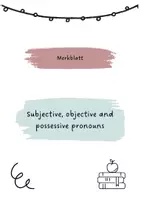 Vorschau - Arbeitsblätter - Materialpaket: English pronouns - Deckblatt