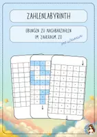 Vorschau - Arbeitsblätter - Zahlenlabyrinth: Nachbarzahlen finden - Deckblatt