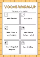Vorschau - Spiele - Lesson Starter - Vocab Warm-Up - Deckblatt