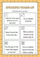 Vorschau - Spiele - Speaking Warm-Up - Deckblatt