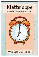 Vorschau - Stationenlernen - Uhr - Volle Stunden bis 24 (Klettmappe) - Seite 1