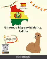 Vorschau - Bildkarten - Redekarten "El mundo hispanohablante: Bolivia" - Seite 1